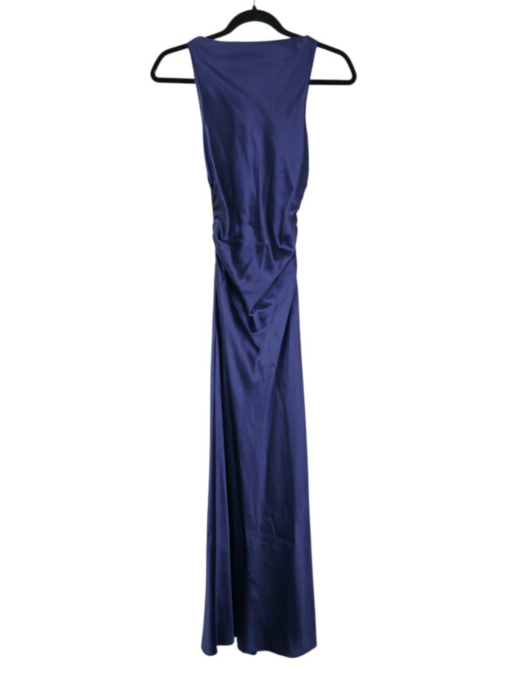 Reformation Casette Dress Iris Navy Blue Silk Open Back Midi Size 0 - Picture 3 of 9